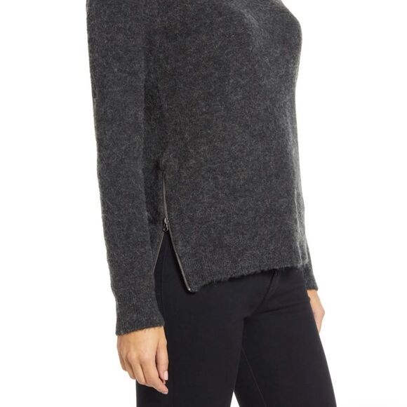 Vero moda Blakely Wool M Women’s Melange Cowl Neck Sweater side Zip Alpa… - Picture 5 of 16